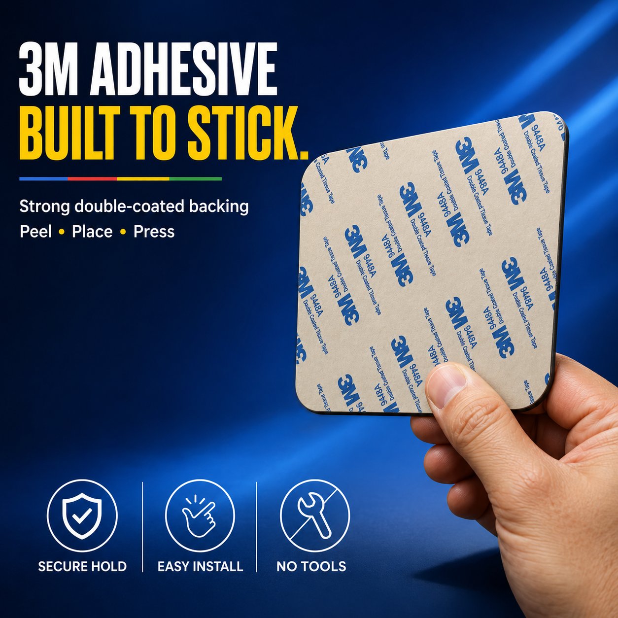 Google Review Target Tap Card — 3M adhesive backing, peel and place